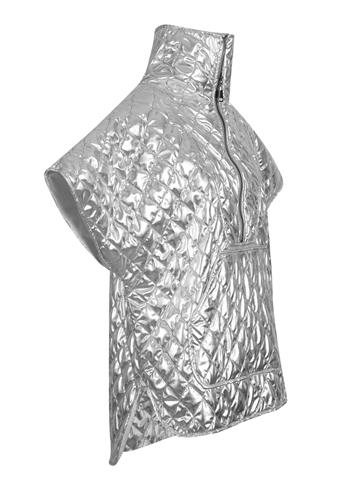 Silver Quilted Coat - Silver