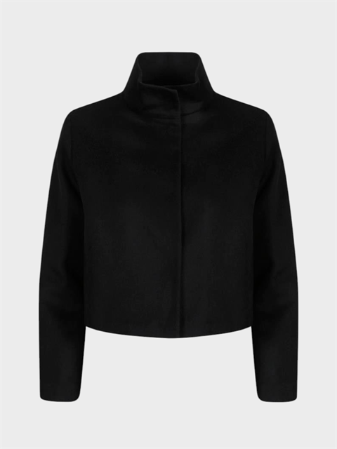 Kaşe Kısa Ceket -Siyah