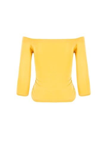 Kayık Yaka Body - Sarı