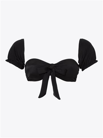 Kollu Siyah Bikini Üstü - Siyah