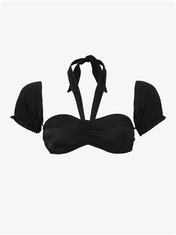 Kollu Siyah Bikini Üstü - Siyah