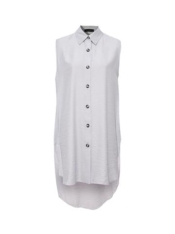 Kolsuz Rahat Kesim Gömlek - Gri