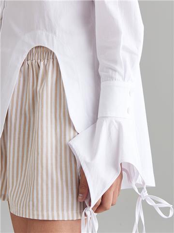 Koton Şort - Bej Çizgili