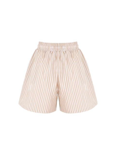Koton Şort - Bej Çizgili