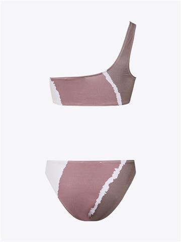 Tek Omuz Bikini Takımı - Kahve