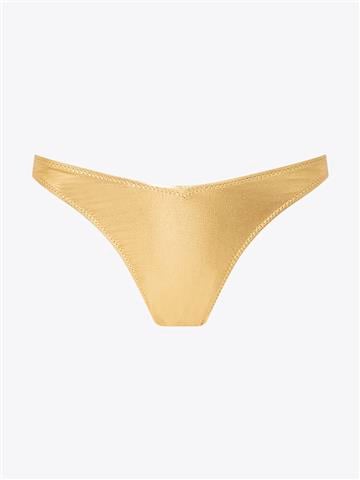 Light Gold Rengi Tek Omuz Bikini Takımı - Gold