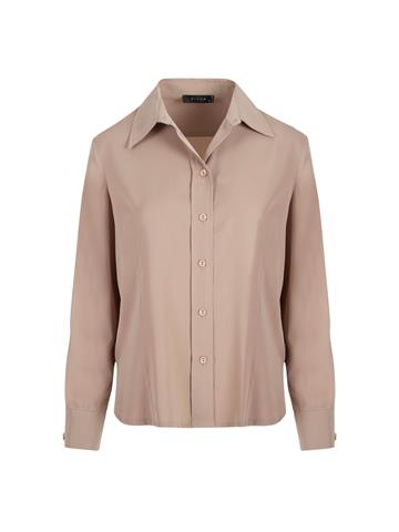 Cuffed Buttoned Shirt - Brown