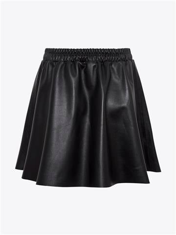 Mini Deri Etek - Siyah