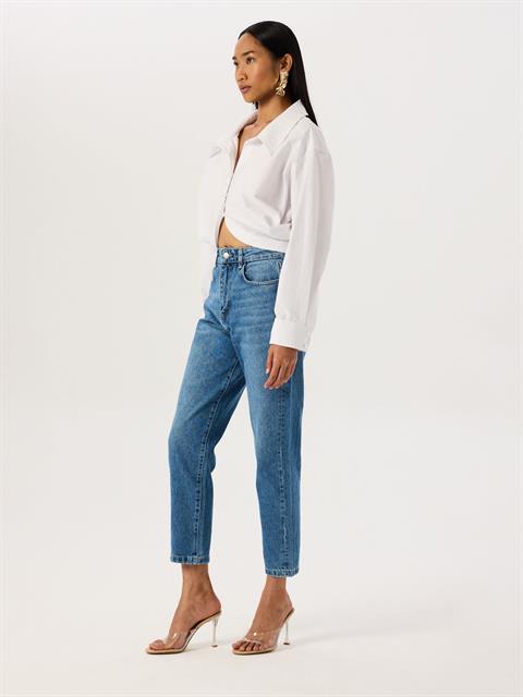 Mom Fit Jean Pantolon - Light Indigo