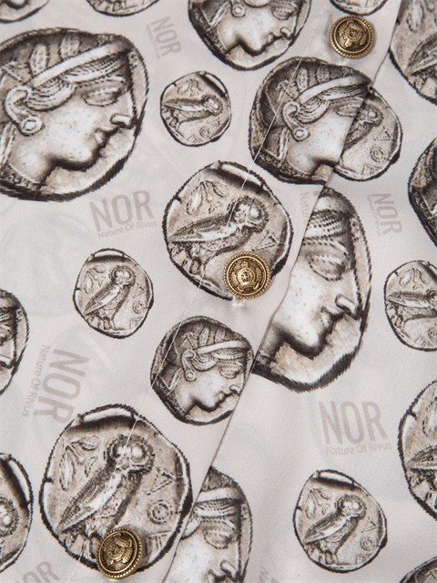 Önden Bağlama Detaylı Gömlek - Desenli