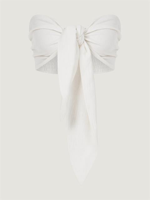 Önü Bağlamalı Sırtı Gipeli Straplez Büstiyer - Ekru