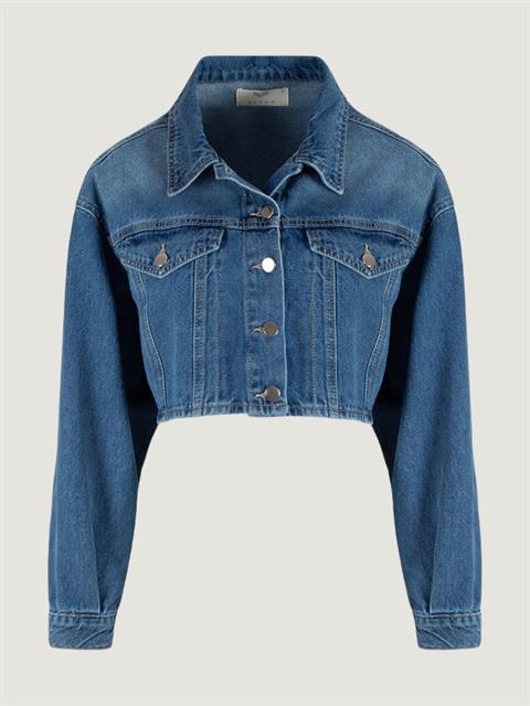 Oversize Jean Ceket - Mavi
