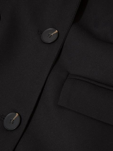 Oversize Kruvaze  Kesim Ceket - Siyah