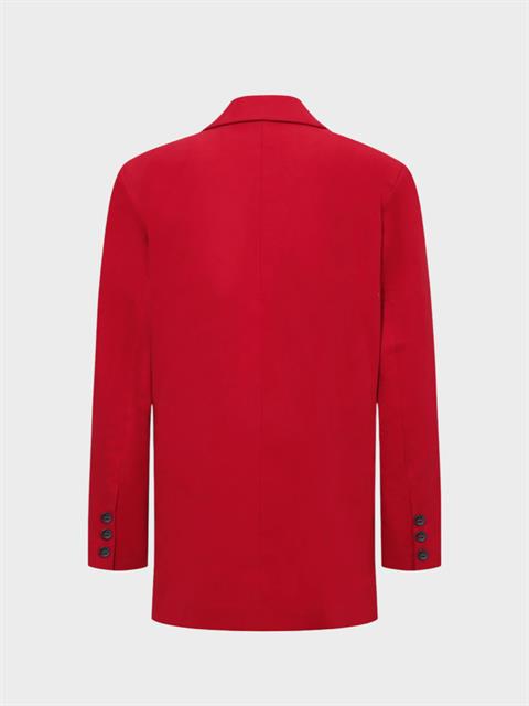 Oversize Kruvaze  Kesim Koton Ceket - Kırmızı