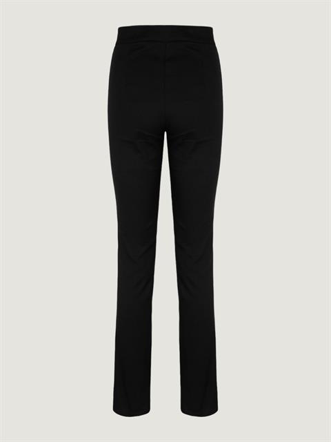 Paçası Yırtmaç Detaylı Skinny Pantolon - Siyah
