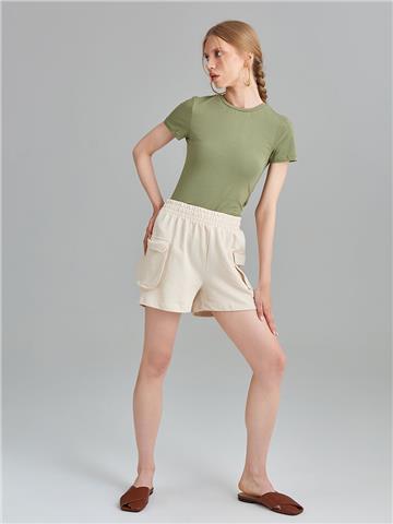 Penye Basic T-Shirt - Yeşil