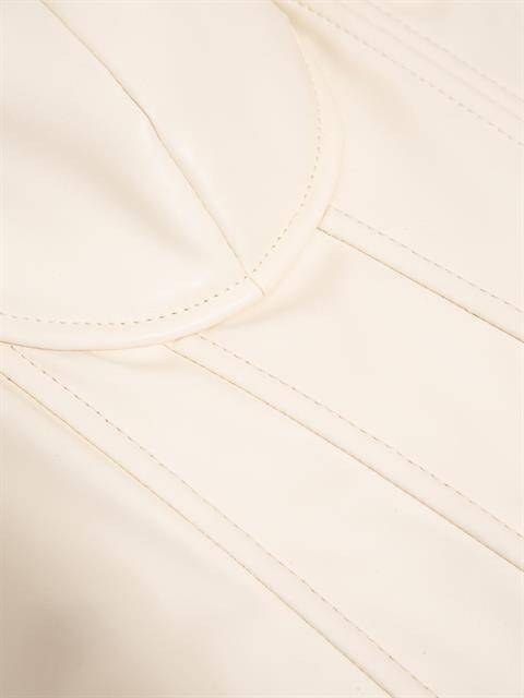 Vegan Deri Büstiyer - Ekru