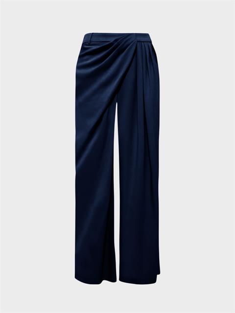 Pile Detaylı Tasarım Pantolon - Lacivert