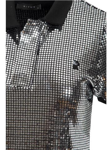 Polo Yaka Pullu T-Shirt - Silver