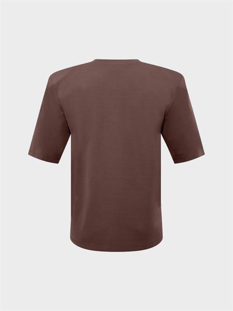 Premium Yumuşak Tuşeli Vatkalı T-Shirt - Kahve