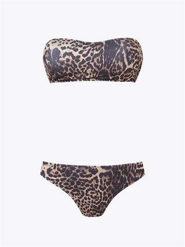 Straplez Bikini Takımı - Leopar