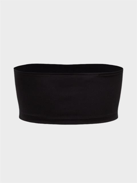 Straplez Crop Büstiyer - Siyah