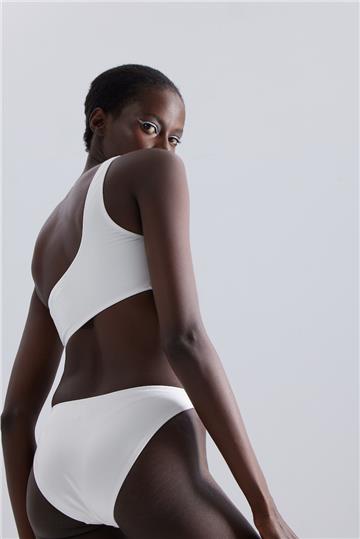 Tek Omuz Bikini Takımı - Ekru