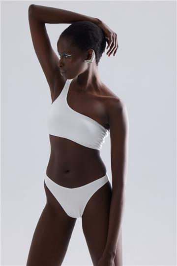 Tek Omuz Bikini Takımı - Ekru