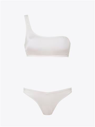 Tek Omuz Bikini Takımı - Ekru