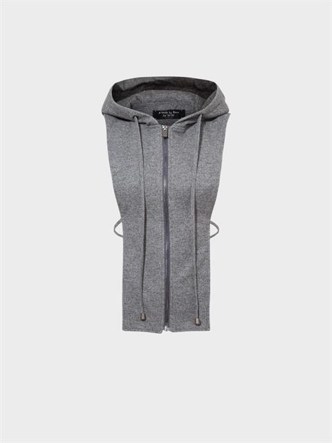Trençkot Veya Ceket İçi Kapüşonlu Sweatshirt Görünümlü İç Parça - Gri