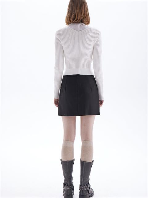 Triko Kısa Hırka - Beyaz