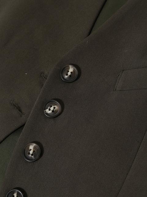 V Yakalı Fleto Cep Detaylı Yelek - Haki