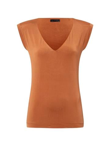 Vatkalı Kısa Kol Örme Body - Taba