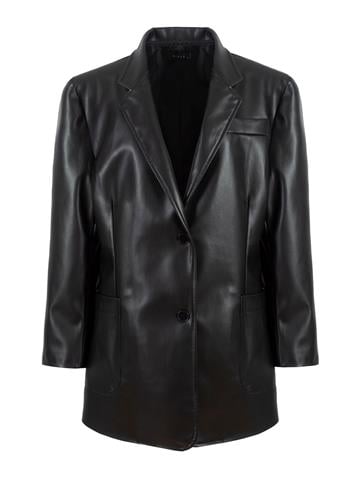 Vegan Boyfriend Deri Ceket - Siyah