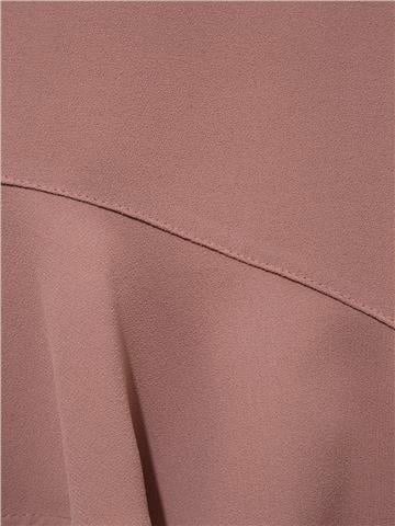 Volanlı Mini Etek - Gül Kurusu