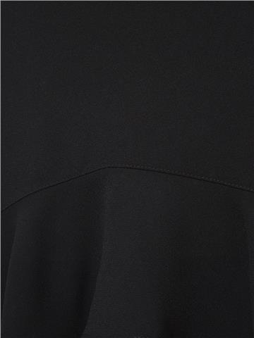 Volanlı Mini Etek - Siyah