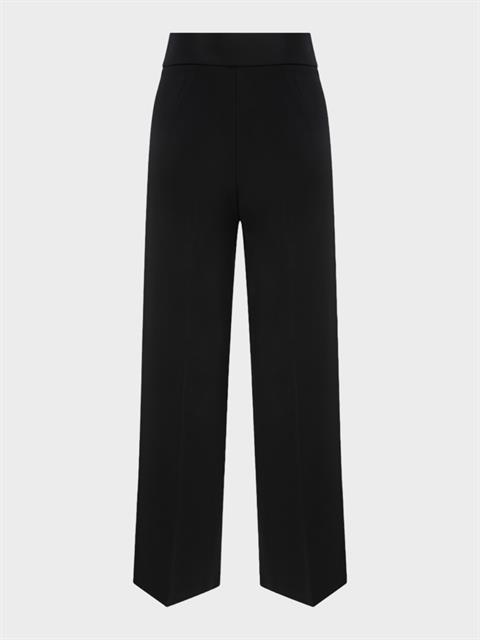 Side Zip Flowing Pants - Black