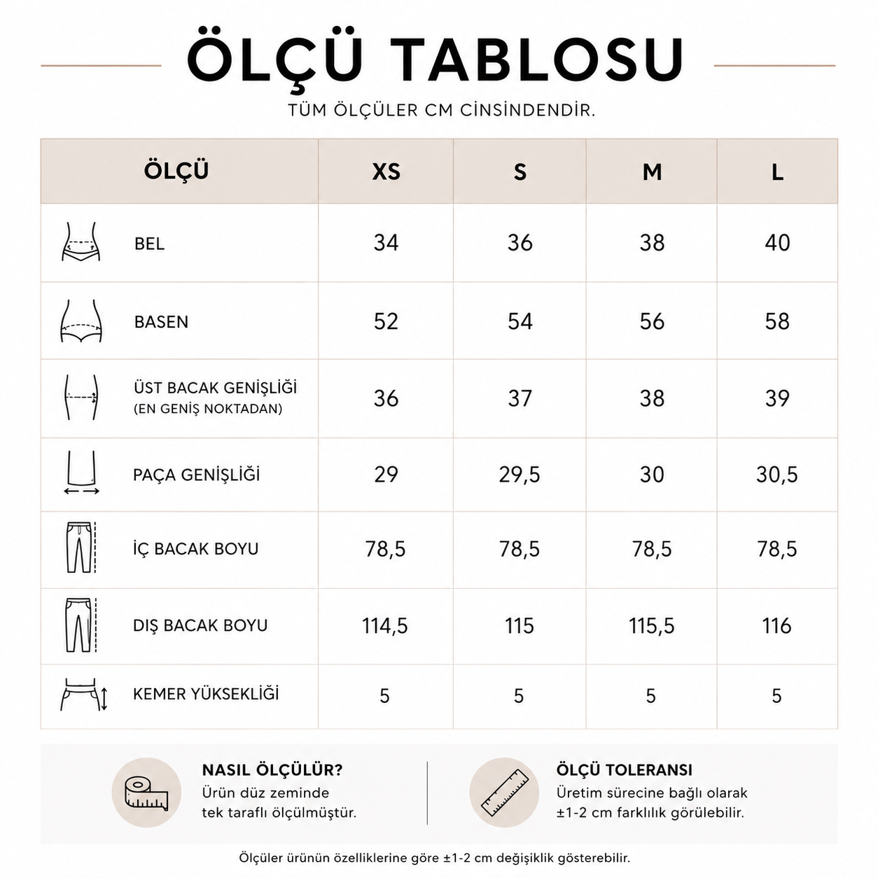 Ölçü Tablosu