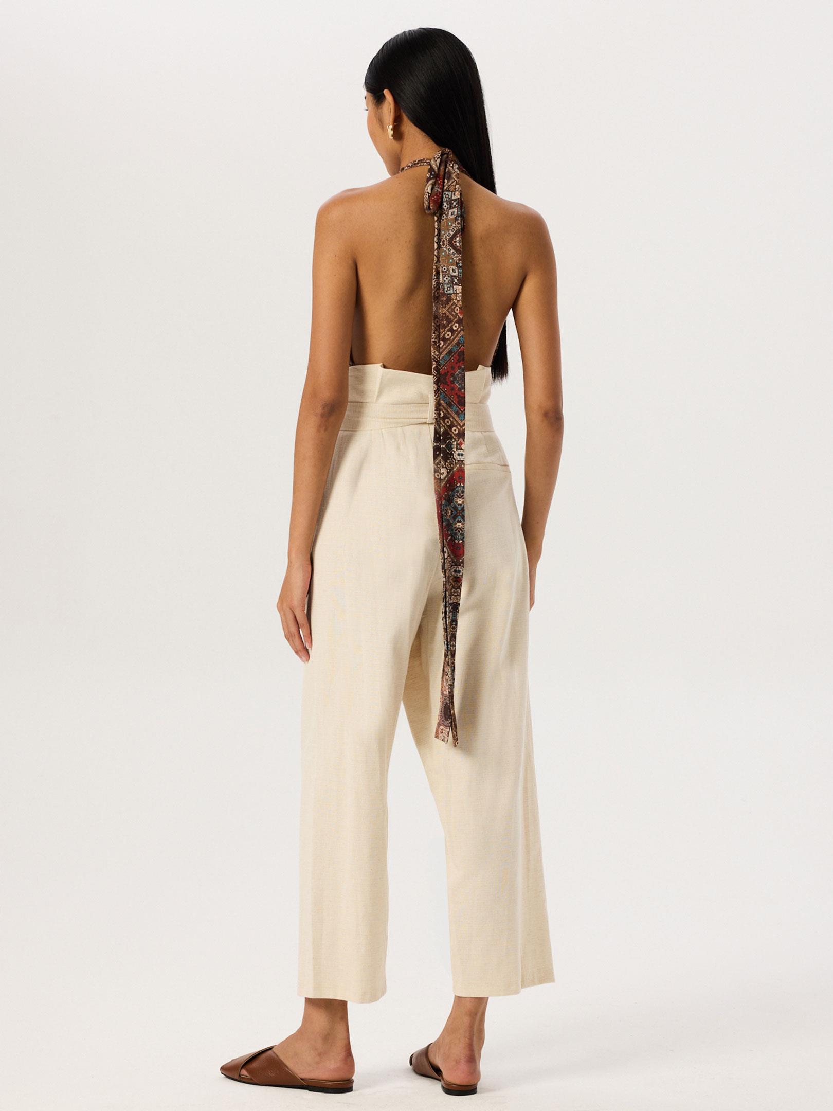 即日発送SベージュHighwaist ribbon pants aandmary ANDMARY】Highwaist ribbon pants