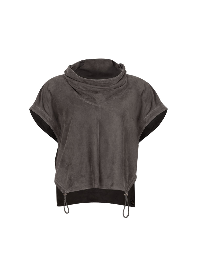 Suede Sweat Top Anthracite