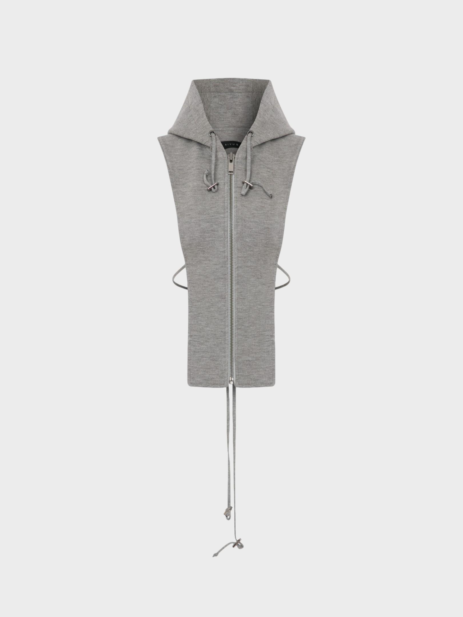 Hooded Sweatshirt Inner Layer for Trench Coat or Jacket Grey