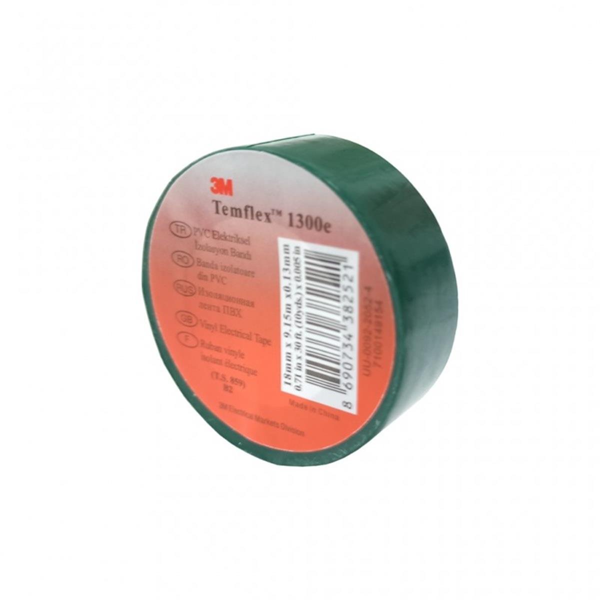 3M 7100149154 İzole Bant Temflex1300E Yeşil