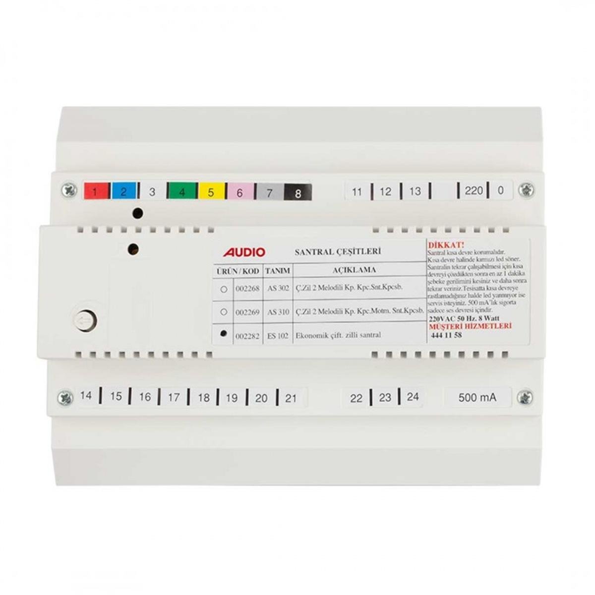 Audio 002282 Es 102 Kapıcısız Çift Zilli Santral