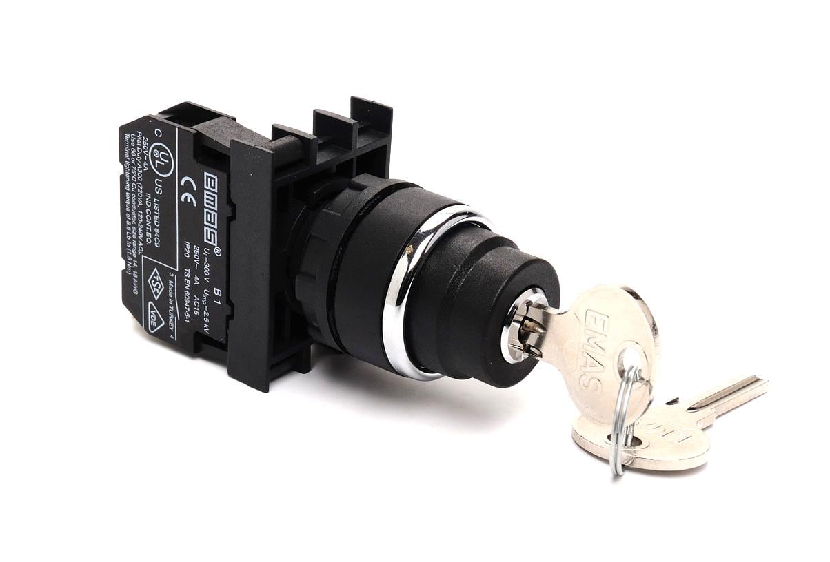 Emas B102AC20 Kilitli Buton Kalıcı 0-1 1 Na + 1 Nk