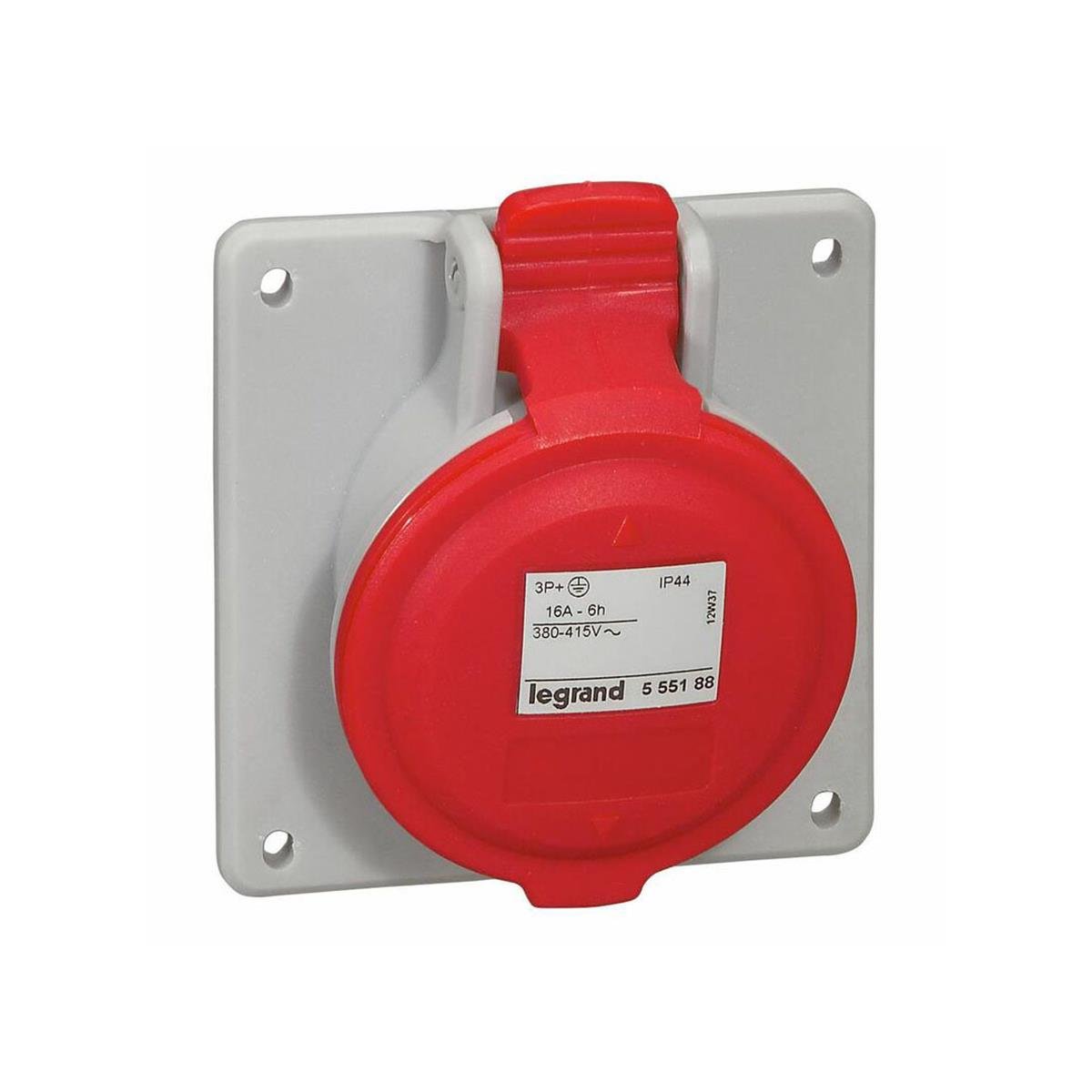 Legrand 555188 Eğik Makina Prizi 3P+T 16A. 400V Endüstriyel Tip