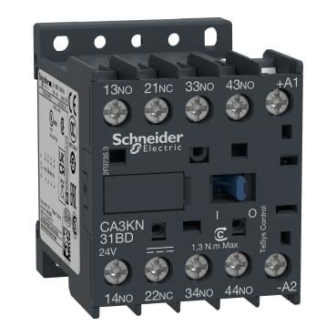 Schneider CA3KN31BD Mini Yardımcı Kontaktör 3 Na+1 Nk 24V Dc
