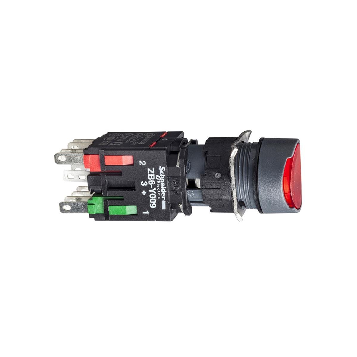 Schneider XB6AW4B2B Işıklı Buton Kırmızı Led 1Nk 24V Ac/Dc