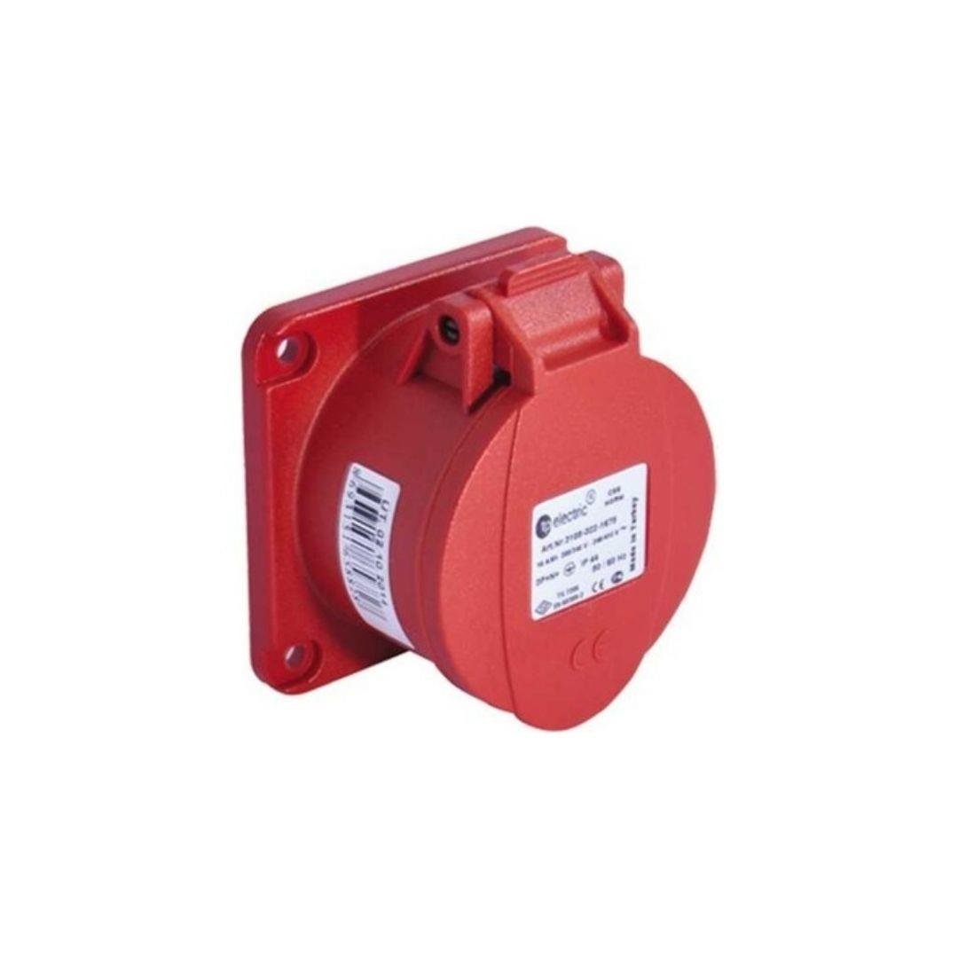 TP Electric 3107-322-1675 5x32A. Düz Makine Prizi