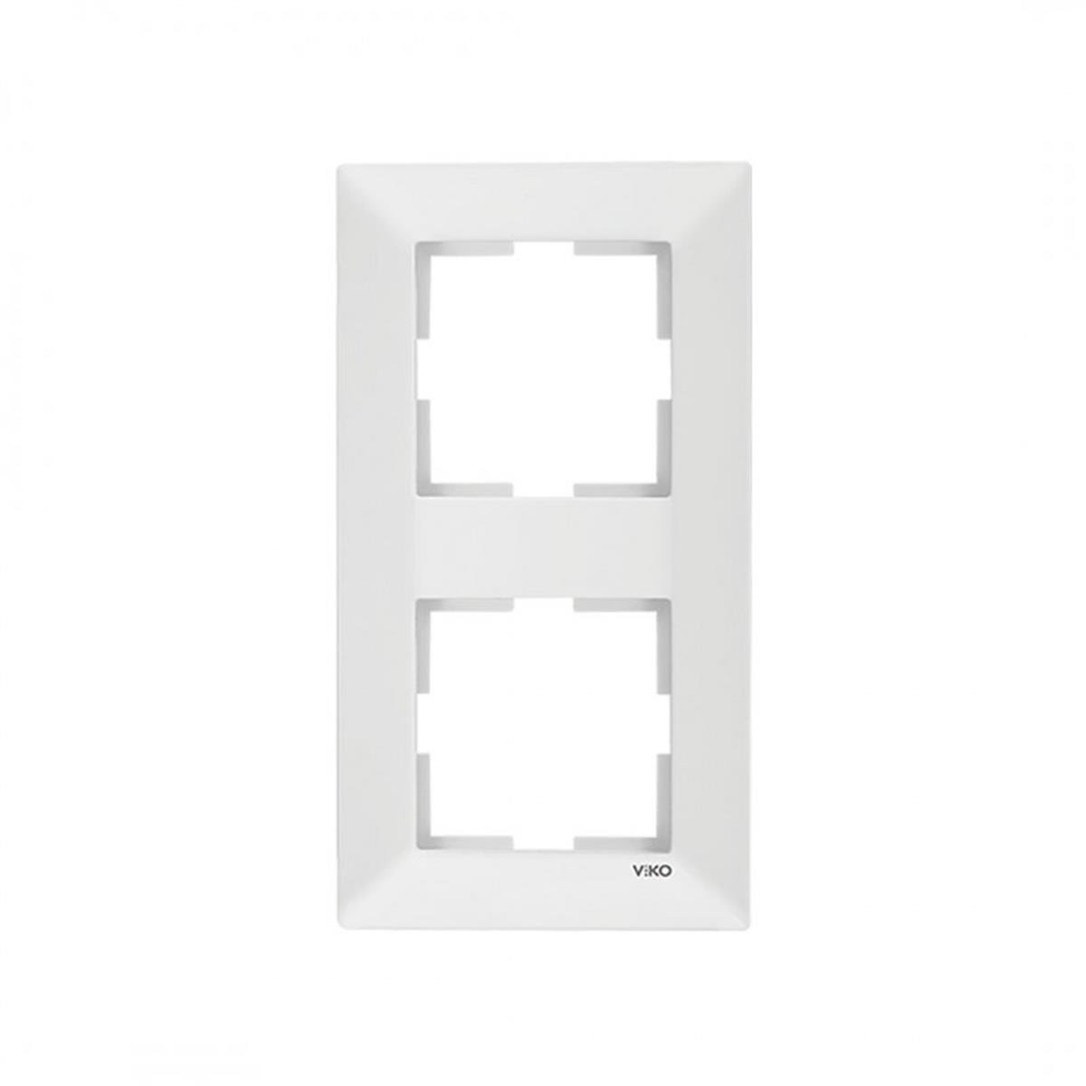 Viko 90979022 Meridian Beyaz 2'Li Dikey Çerçeve