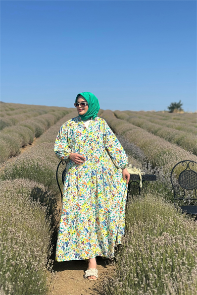 Mngo Robalı Çiçek Desenli Çok Renkli